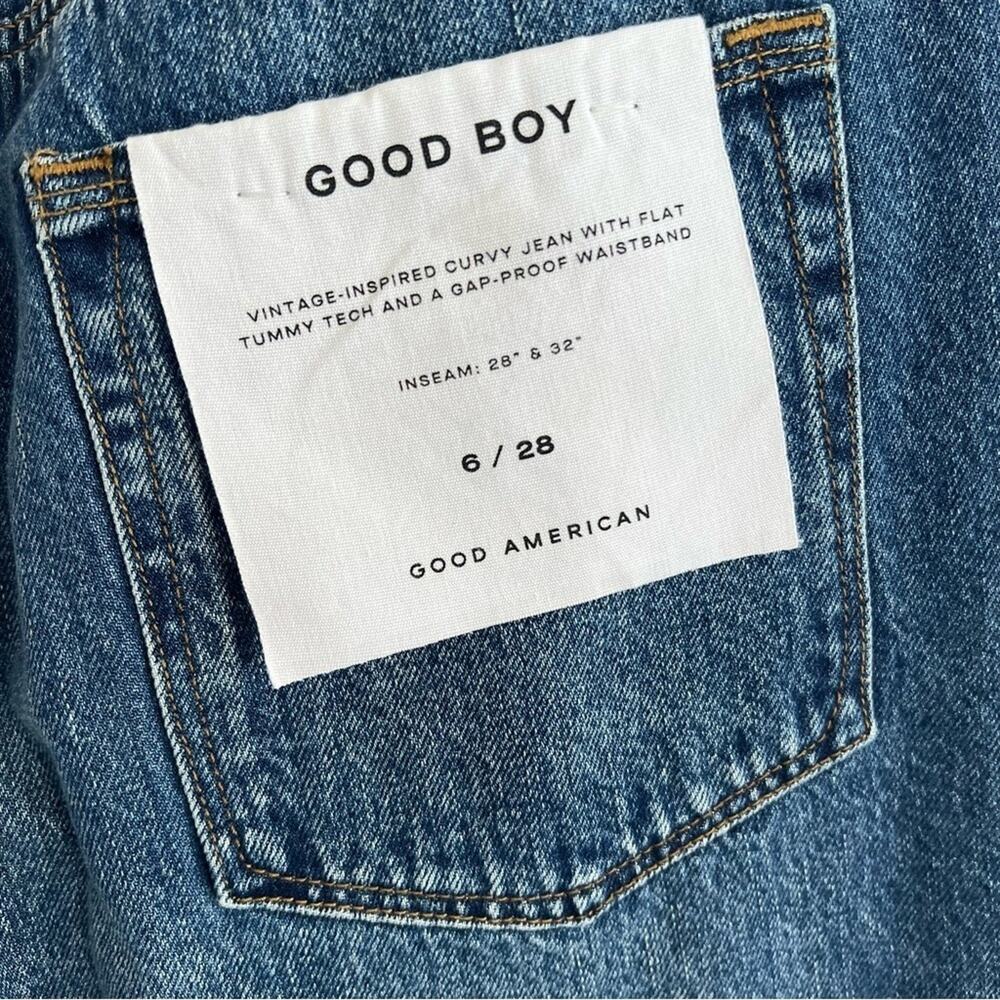 NWT Good American Good Boy Y2K 90s Denim Jeans 6 / 28 - Picture 6 of 13